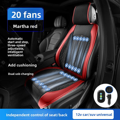 Ventilated Car Seat Cushion with Cooling Fans