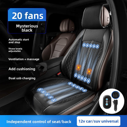 Ventilated Car Seat Cushion with Cooling Fans