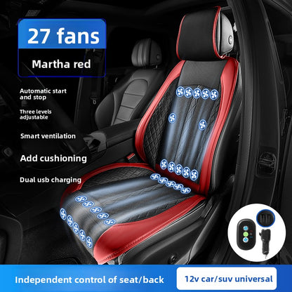 Ventilated Car Seat Cushion with Cooling Fans