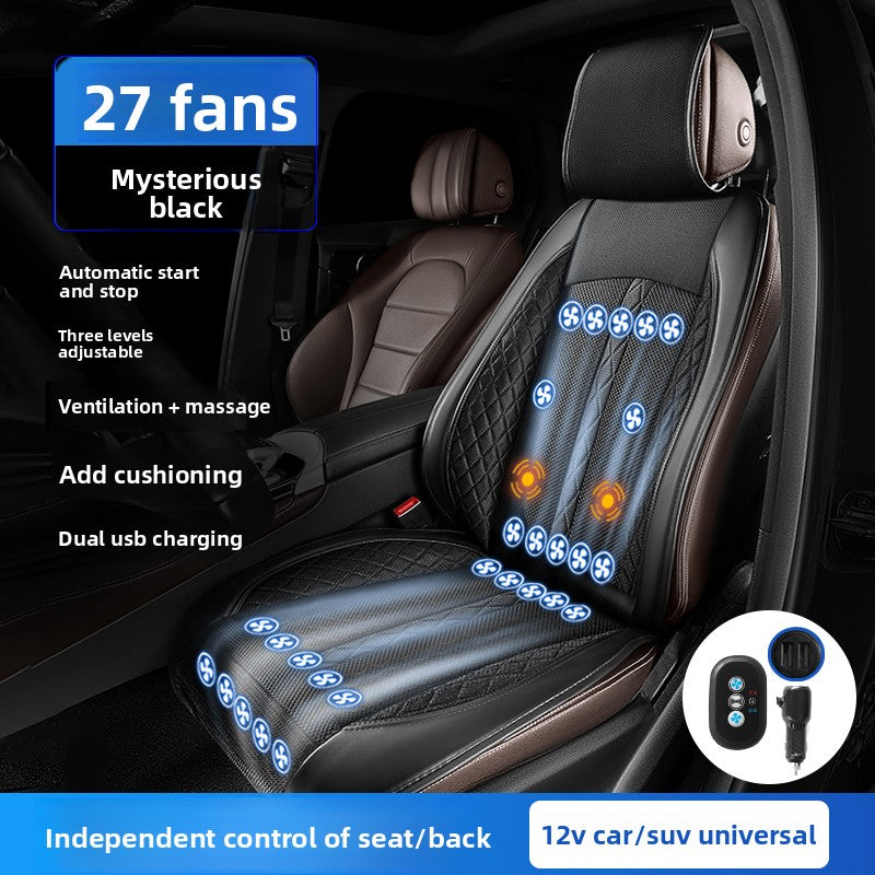 Ventilated Car Seat Cushion with Cooling Fans