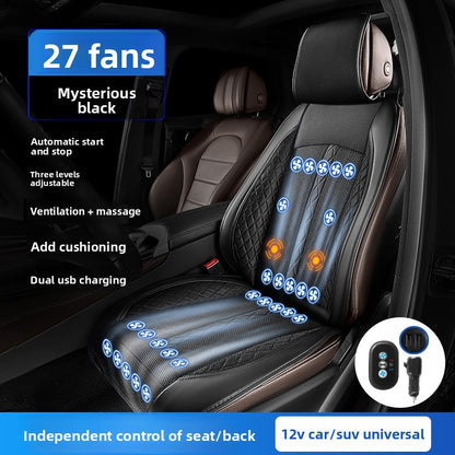 Ventilated Car Seat Cushion with Cooling Fans