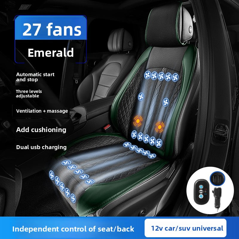Ventilated Car Seat Cushion with Cooling Fans
