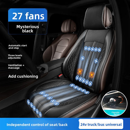 Ventilated Car Seat Cushion with Cooling Fans