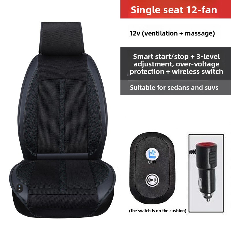 Ventilated Car Seat Cushion with Cooling Fans