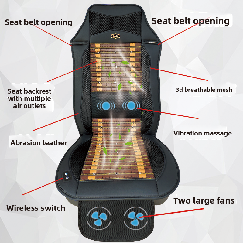 Ventilated Car Seat Cushion with Massage Function