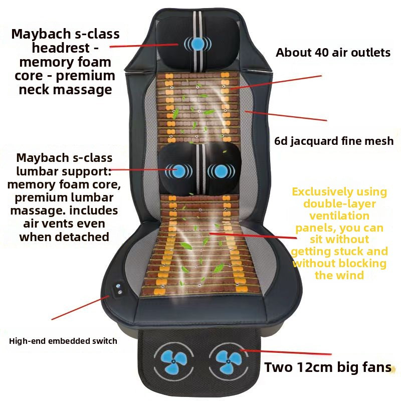 Ventilated Car Seat Cushion with Massage Function