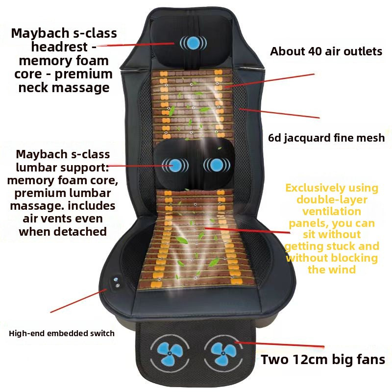 Ventilated Car Seat Cushion with Massage Function