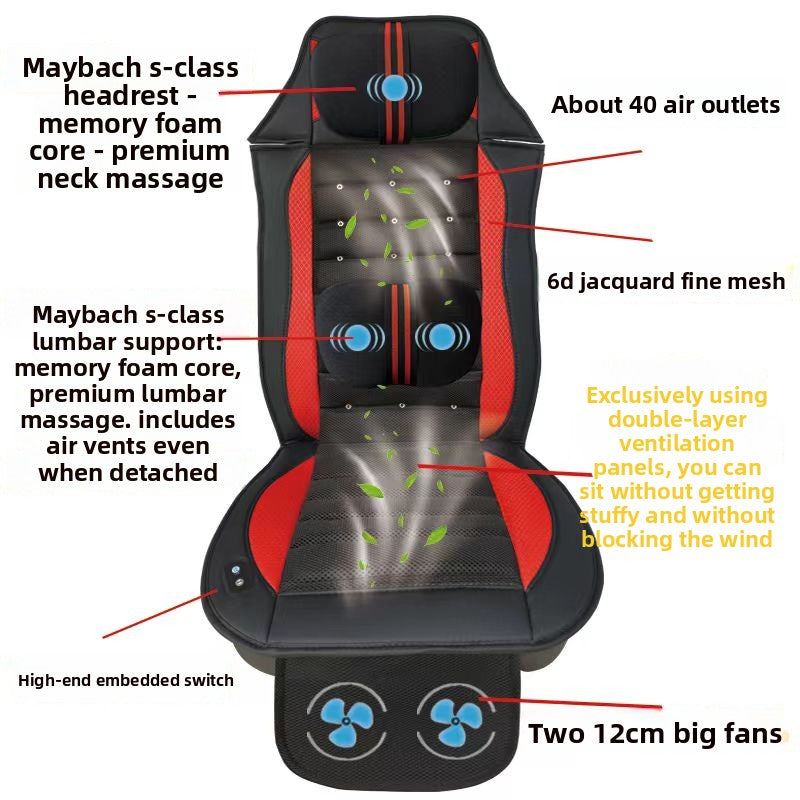 Ventilated Car Seat Cushion with Massage Function