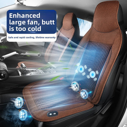 Ventilated Massage Car Seat Cushion with Cooling Function