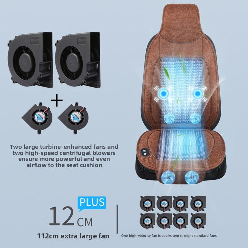 Ventilated Massage Car Seat Cushion with Cooling Function