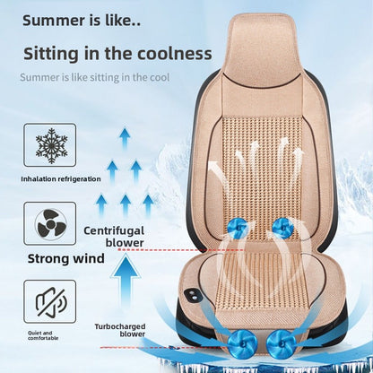Ventilated Massage Car Seat Cushion with Cooling Function
