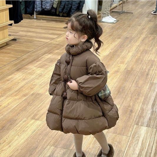 Versatile Bud-Shaped Stand-Up Collar Cotton-Padded Jacket