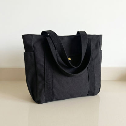 Versatile Canvas Tote Bag with Double Straps