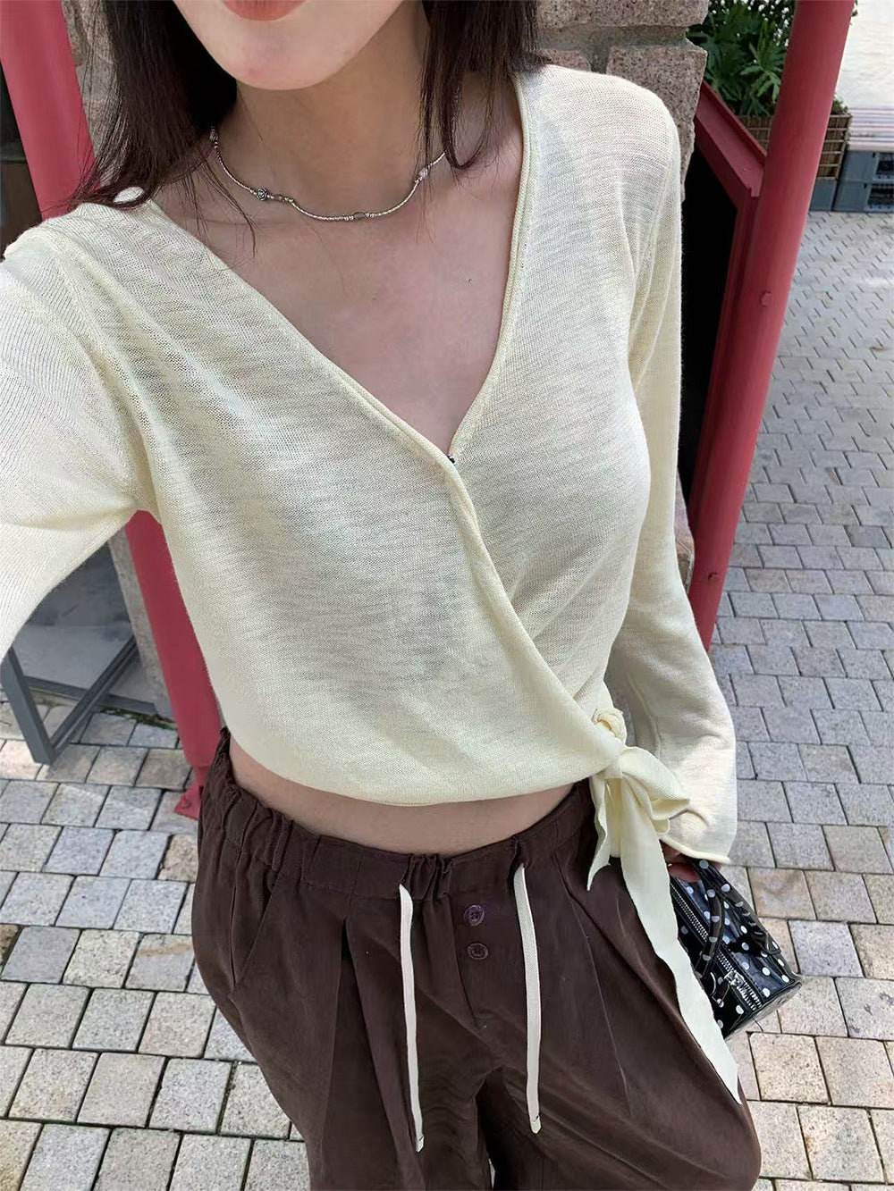 Versatile Irregular Long-Sleeved Top for Women