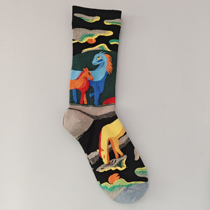 Versatile mid-calf socks