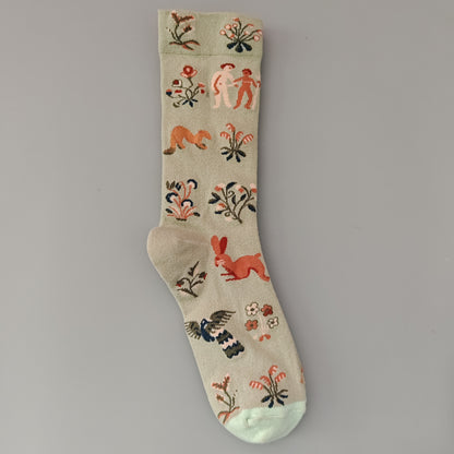 Versatile mid-calf socks