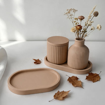 Versatile Silicone Mold for Epoxy Resin Gypsum Cement DIY Round Storage Cup Candle Holder Vase