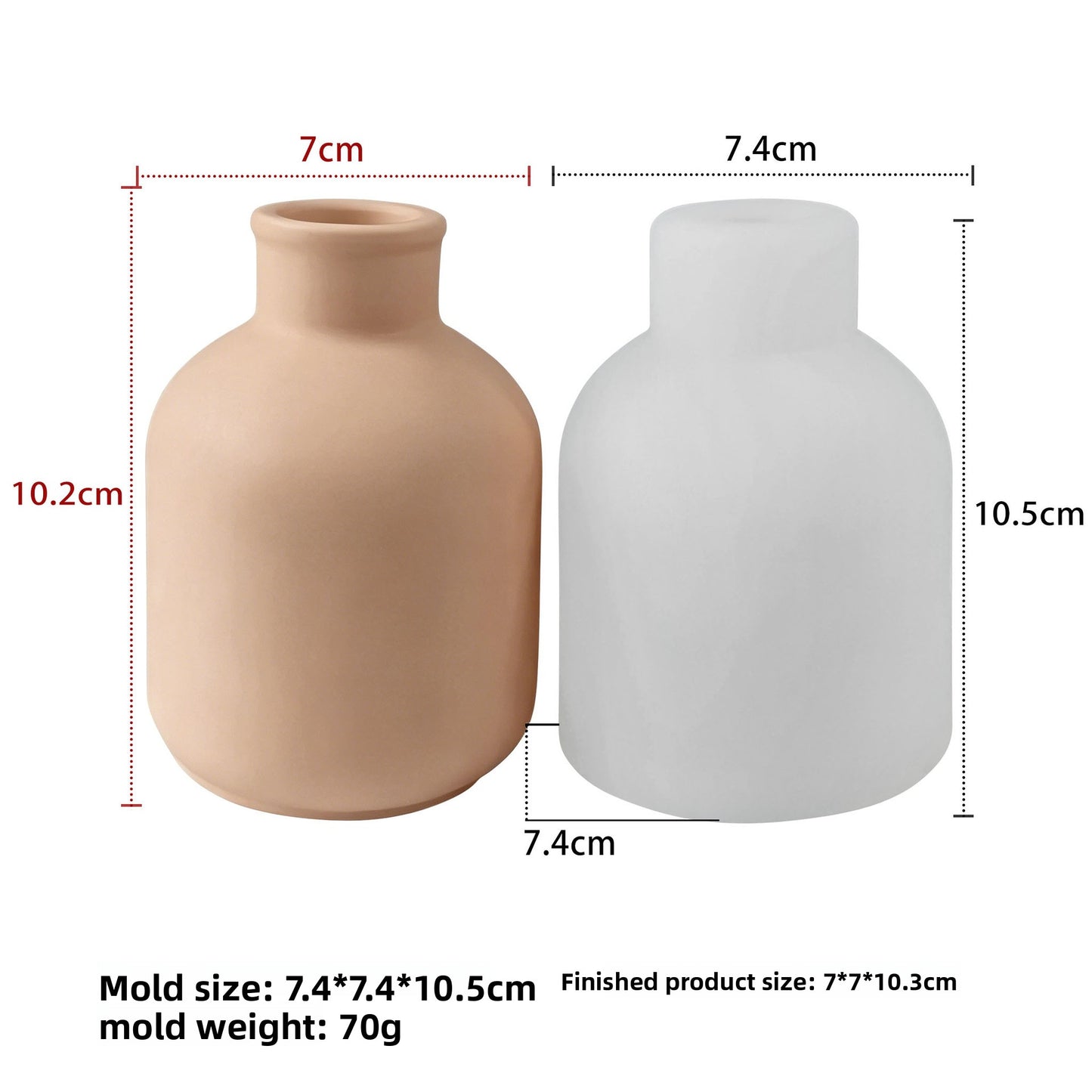 Versatile Silicone Mold for Epoxy Resin Gypsum Cement DIY Round Storage Cup Candle Holder Vase