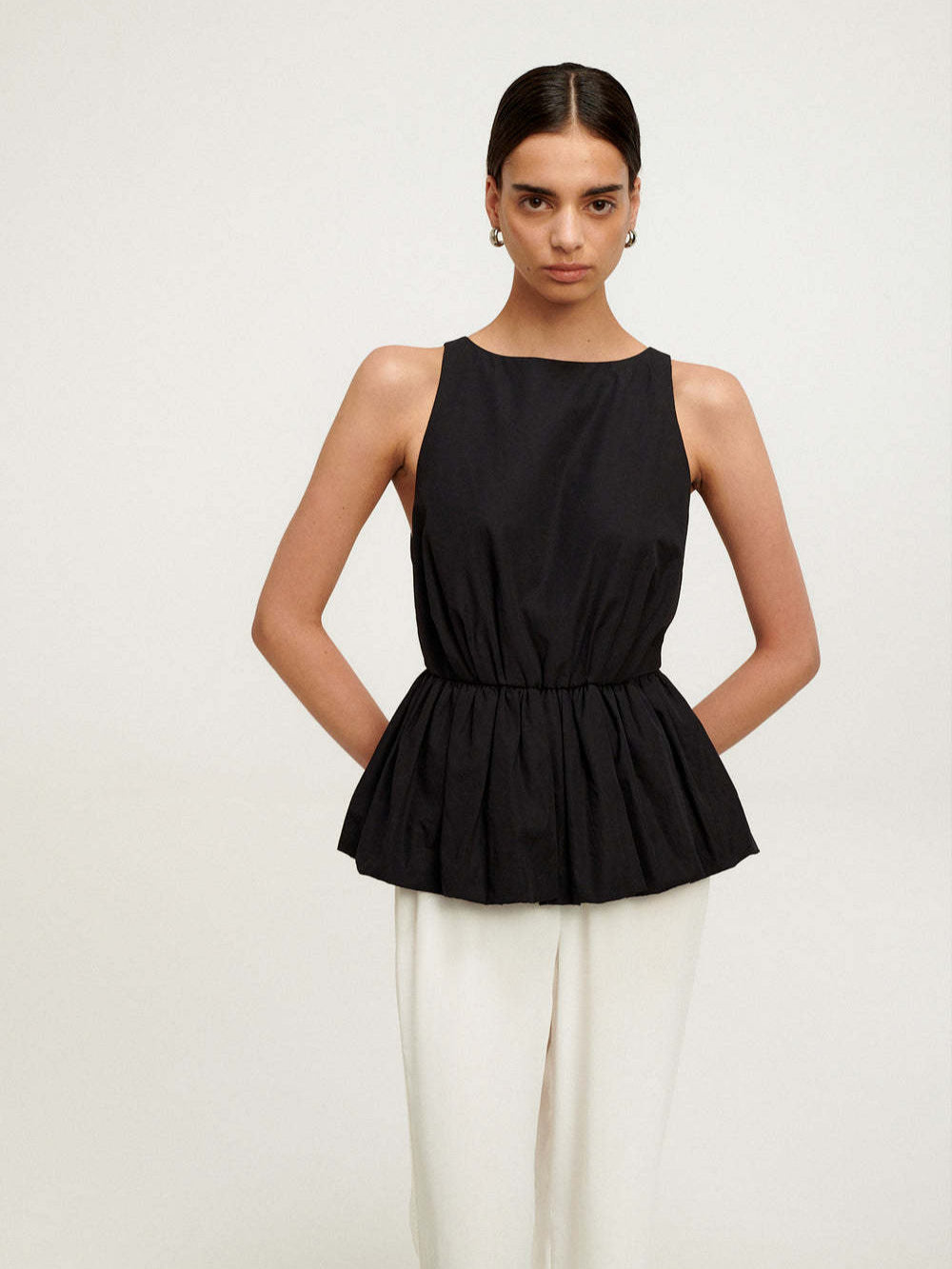 Versatile Sleeveless Bubble Backless Top Vest for Women