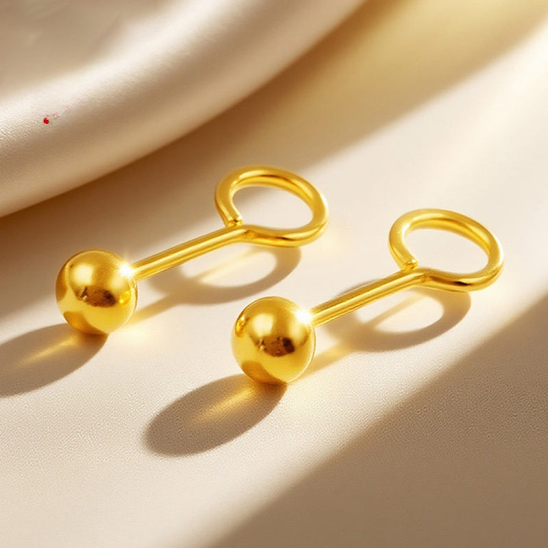 Versatile Small Gold Bead Earrings