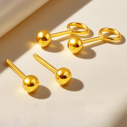 Versatile Small Gold Bead Earrings