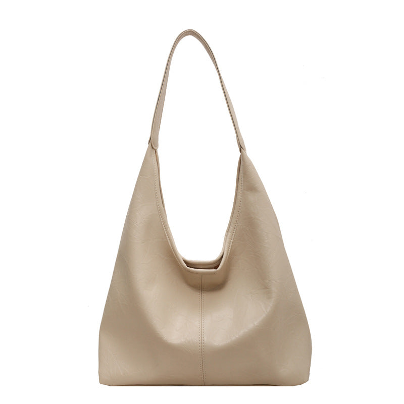 Versatile Soft Leather Shoulder Tote Bag