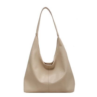 Versatile Soft Leather Shoulder Tote Bag