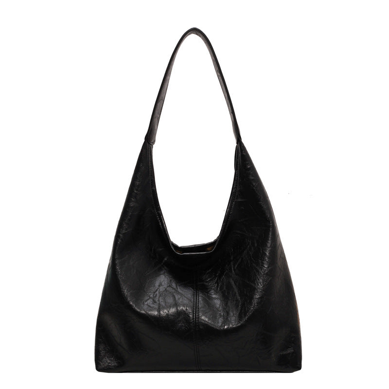 Versatile Soft Leather Shoulder Tote Bag