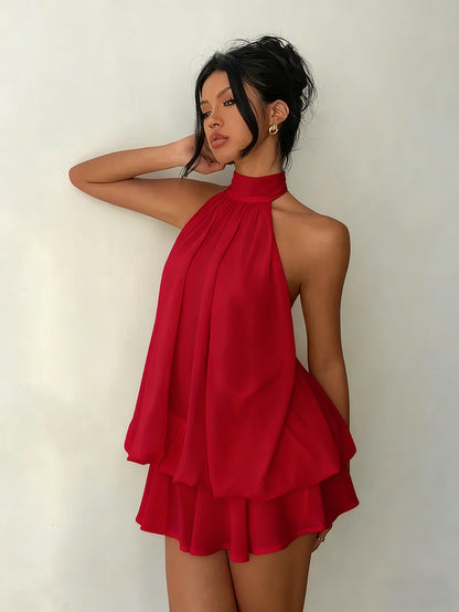 Versatile solid-color dress