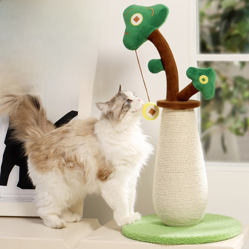 Vertical cat toy
