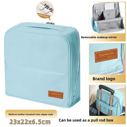 Vertical large-capacity magnetic makeup bag