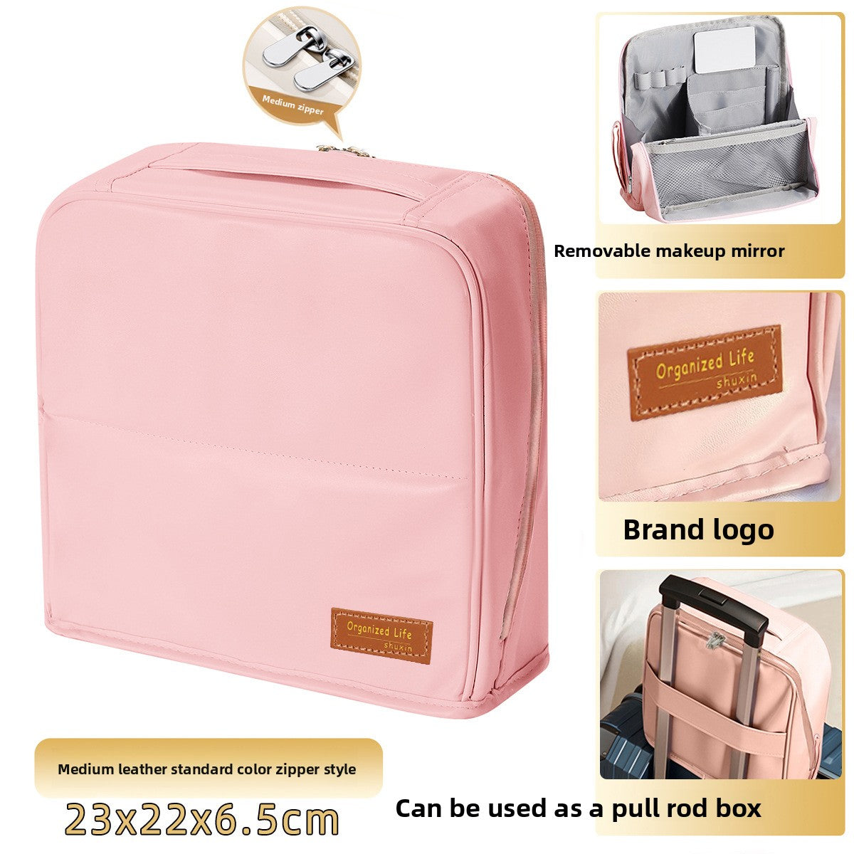 Vertical large-capacity magnetic makeup bag