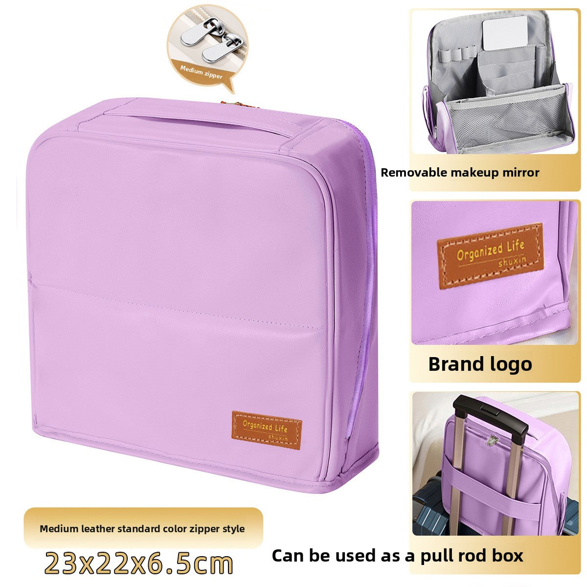 Vertical large-capacity magnetic makeup bag