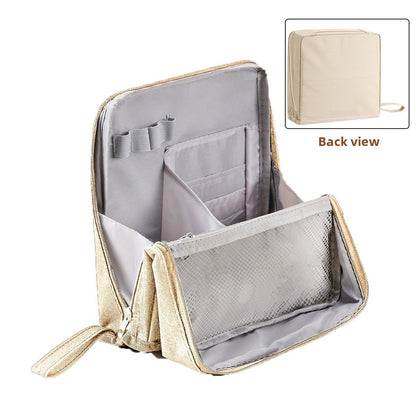 Vertical large-capacity magnetic makeup bag