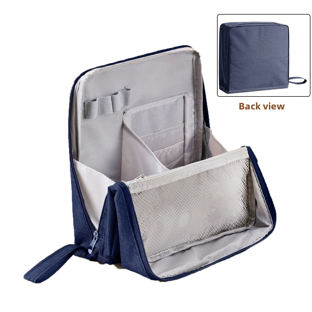 Vertical large-capacity magnetic makeup bag