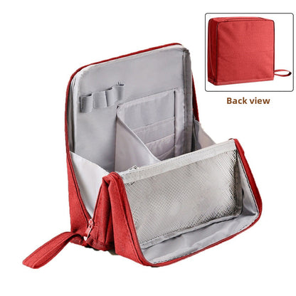 Vertical large-capacity magnetic makeup bag