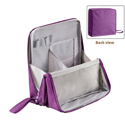 Vertical large-capacity magnetic makeup bag
