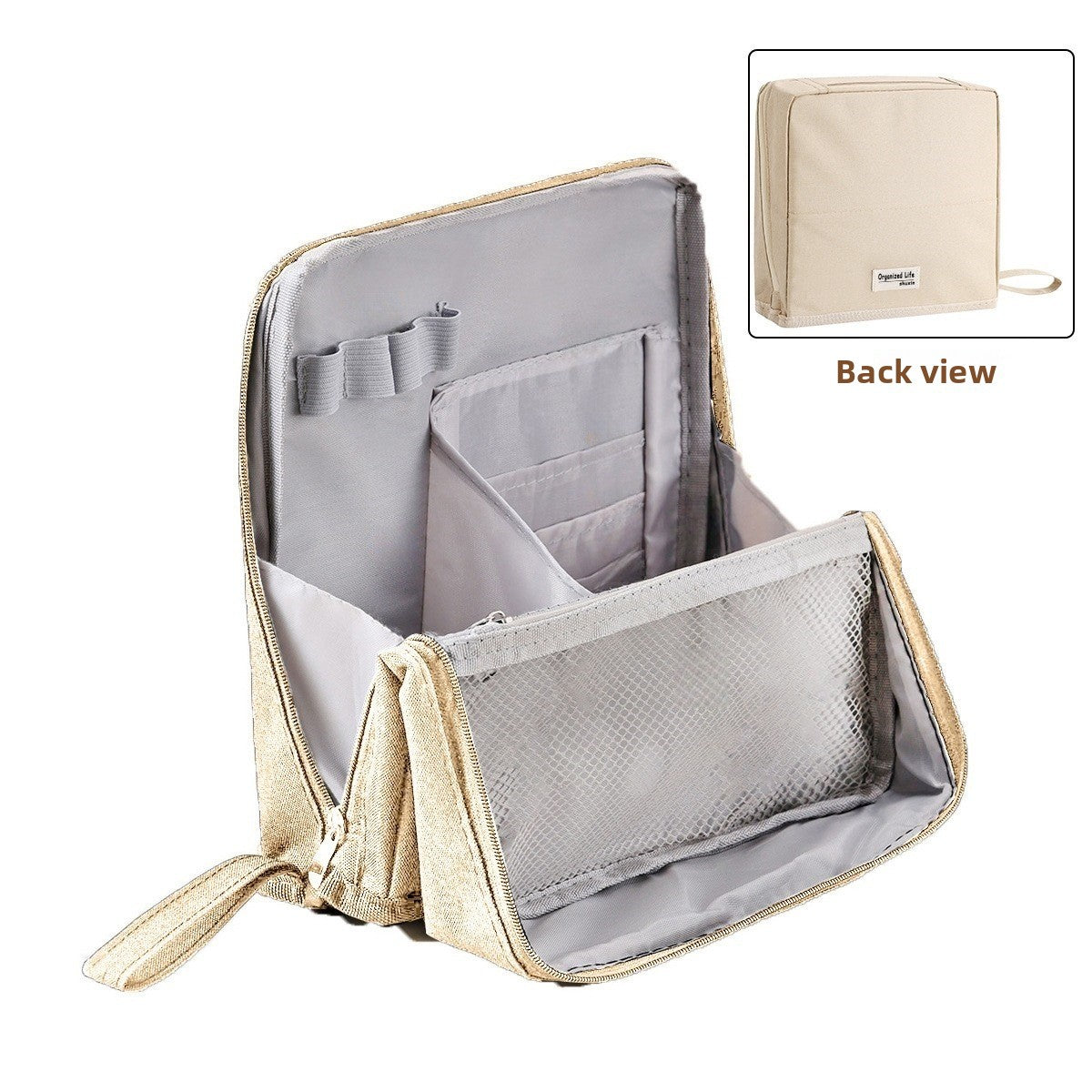 Vertical large-capacity magnetic makeup bag
