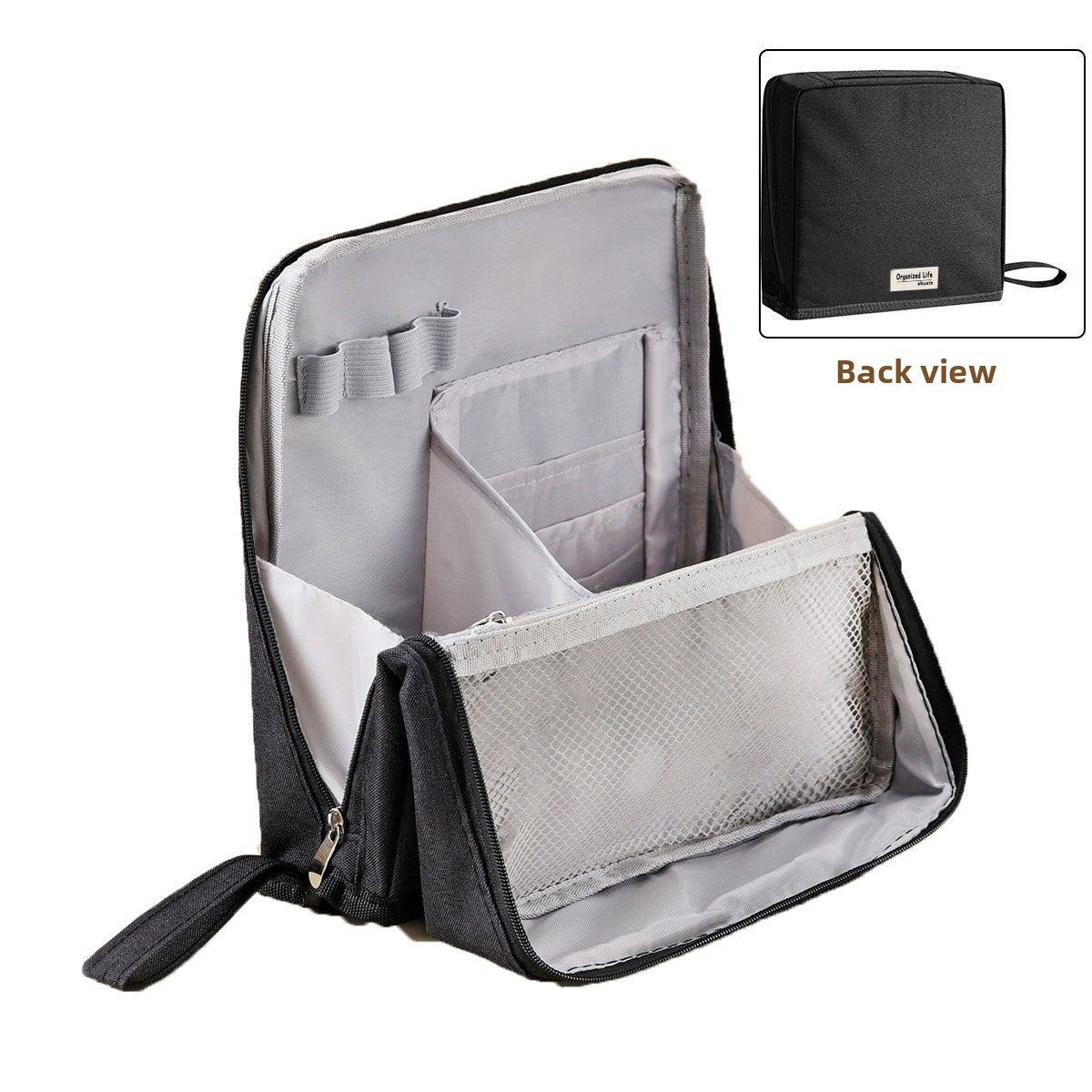 Vertical large-capacity magnetic makeup bag