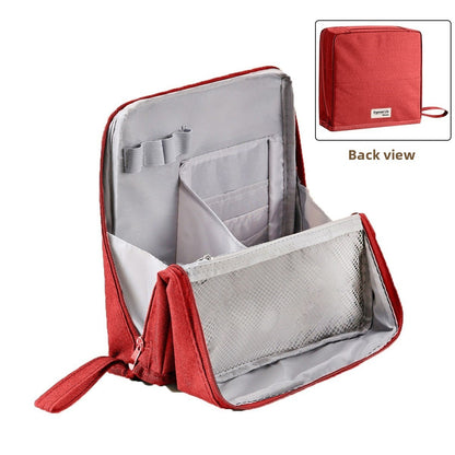 Vertical large-capacity magnetic makeup bag