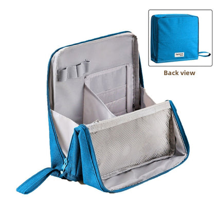 Vertical large-capacity magnetic makeup bag