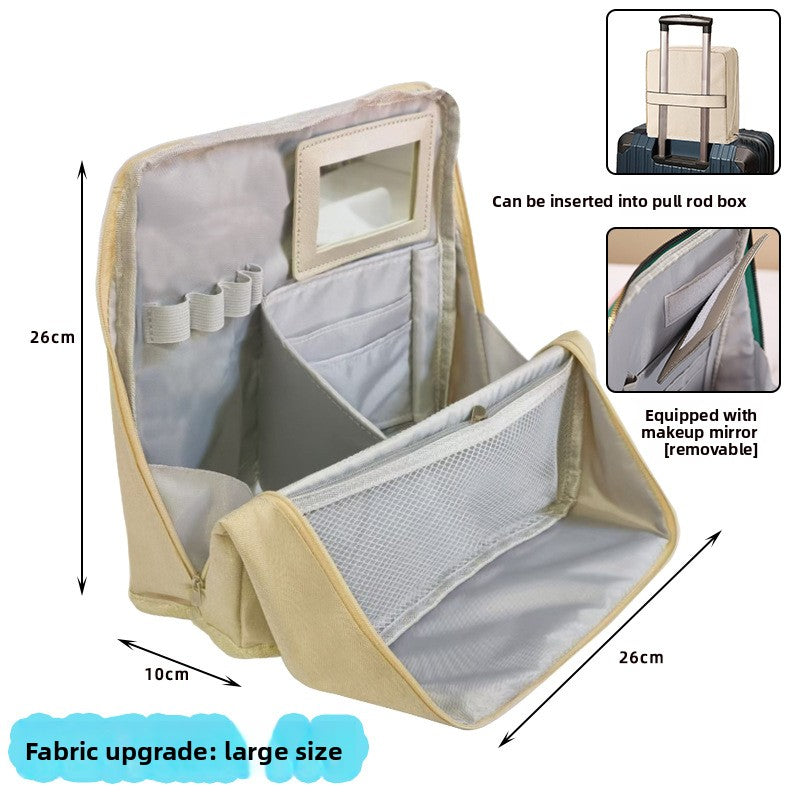 Vertical large-capacity magnetic makeup bag