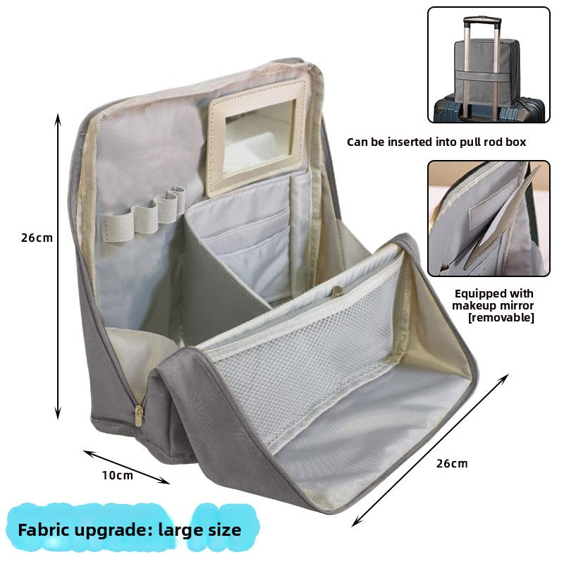 Vertical large-capacity magnetic makeup bag