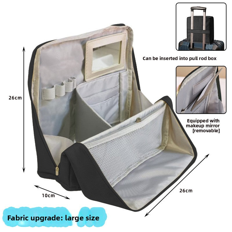 Vertical large-capacity magnetic makeup bag