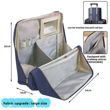 Vertical large-capacity magnetic makeup bag