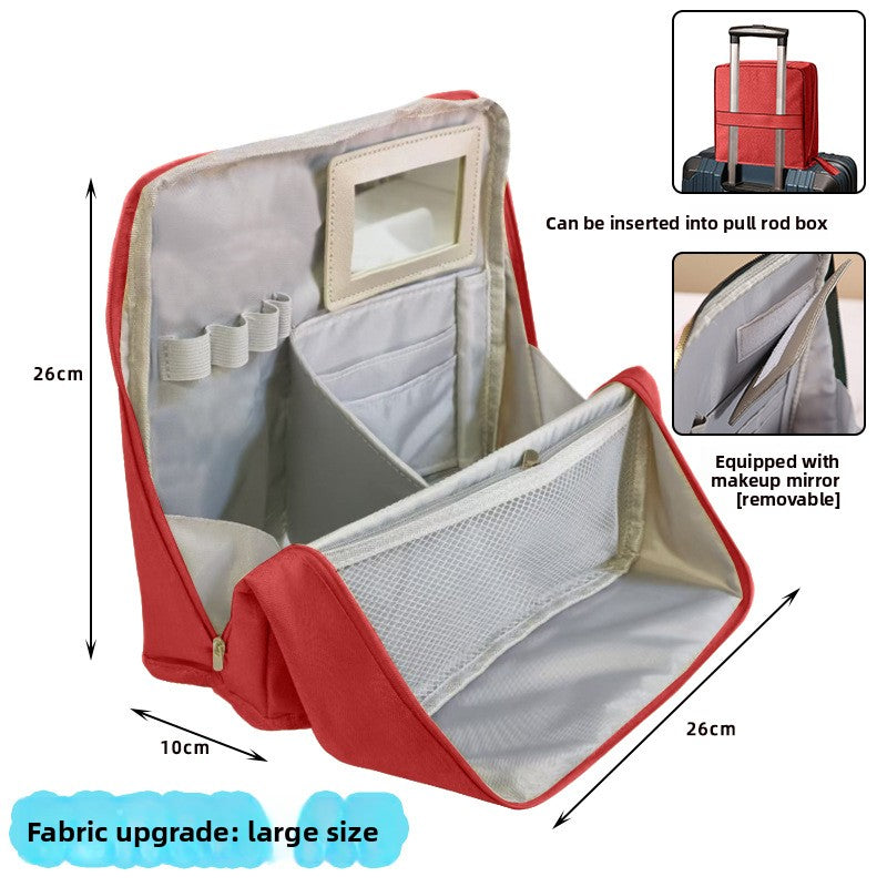 Vertical large-capacity magnetic makeup bag