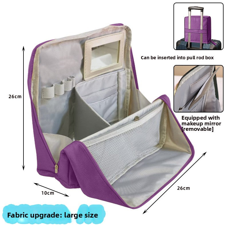 Vertical large-capacity magnetic makeup bag