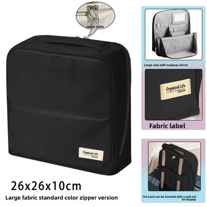 Vertical large-capacity magnetic makeup bag