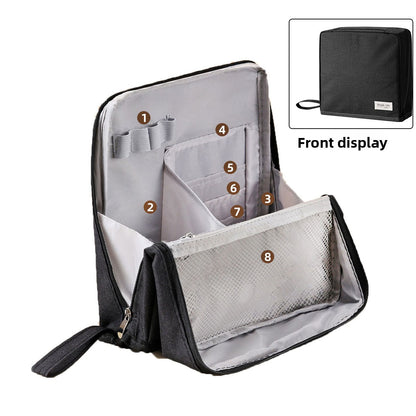 Vertical Makeup Bag with Mirror and Compartments