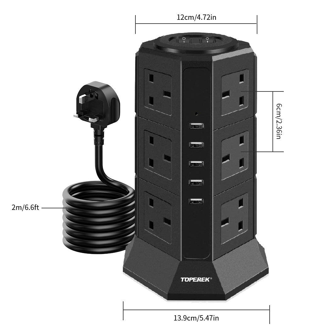 Vertical Multi-function Power Socket